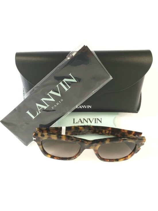 Lanvin LNV620S 213 52mm Square Cat Eye Sunglasses Havana Brown Gradient - Italy main image 4